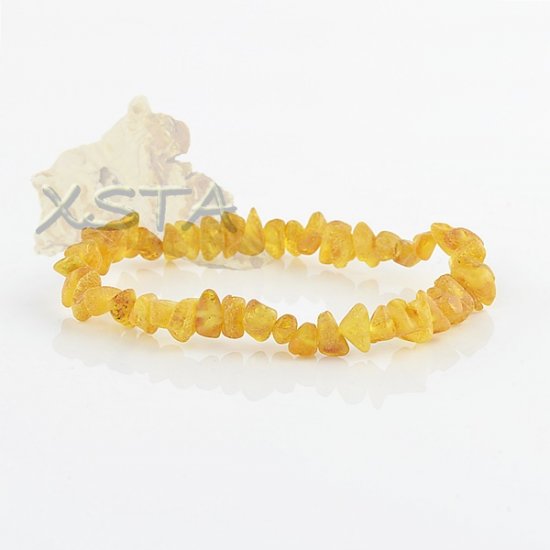 Raw yellow Baltic amber bracelet